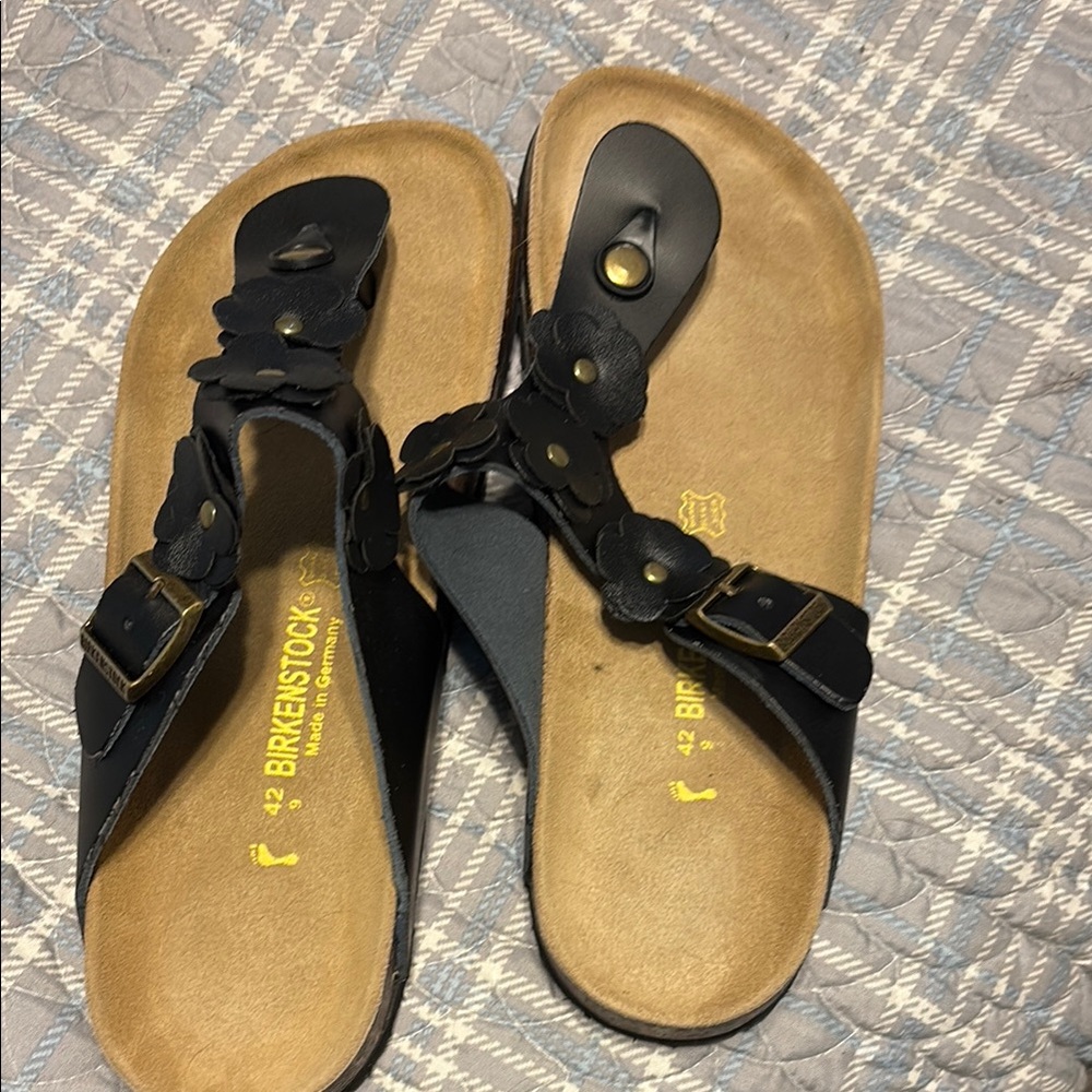 Birkenstock Black and Brown Sandals